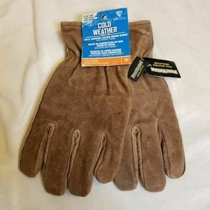 West Chester Mens Cold Weather Driver Gloves Brown Lined Cowhide Leather XL New